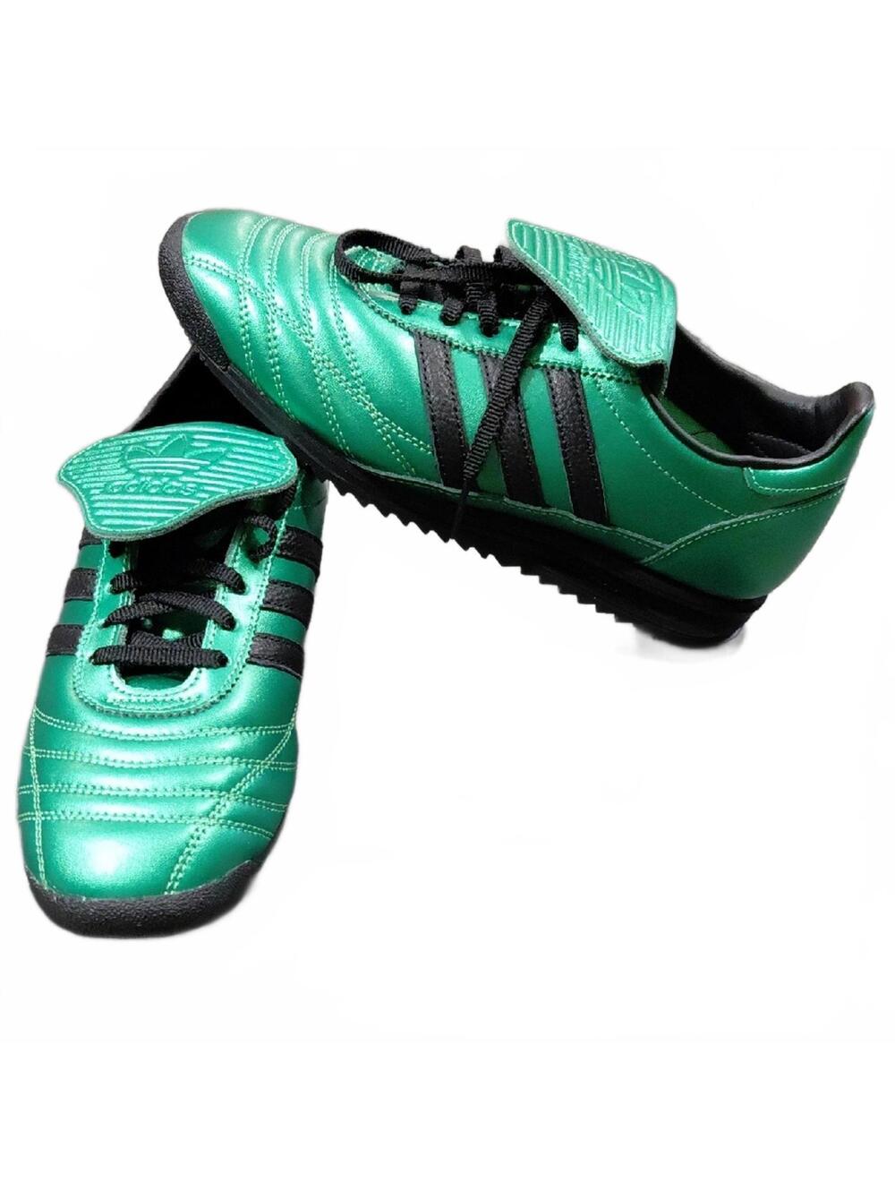 "Adidas" SL 72 OGW Semi Screaming Green/Core Black Sneaker w/ Foldover Tongue.